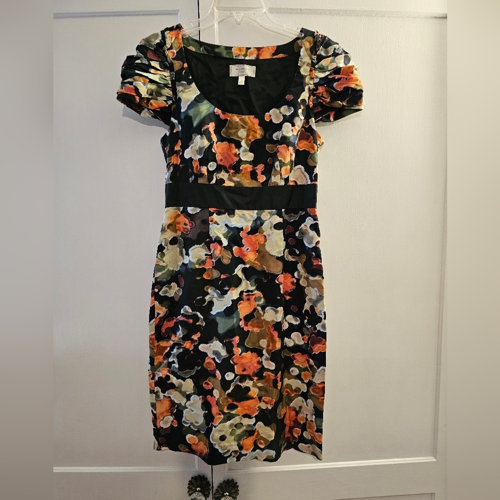 Moulinette Soeurs Watercolor Sheath Dress 4 EUC